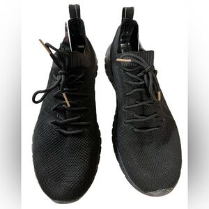 Fila Black Stretchy Gold Women’s Sneakers Knit Size 9.5